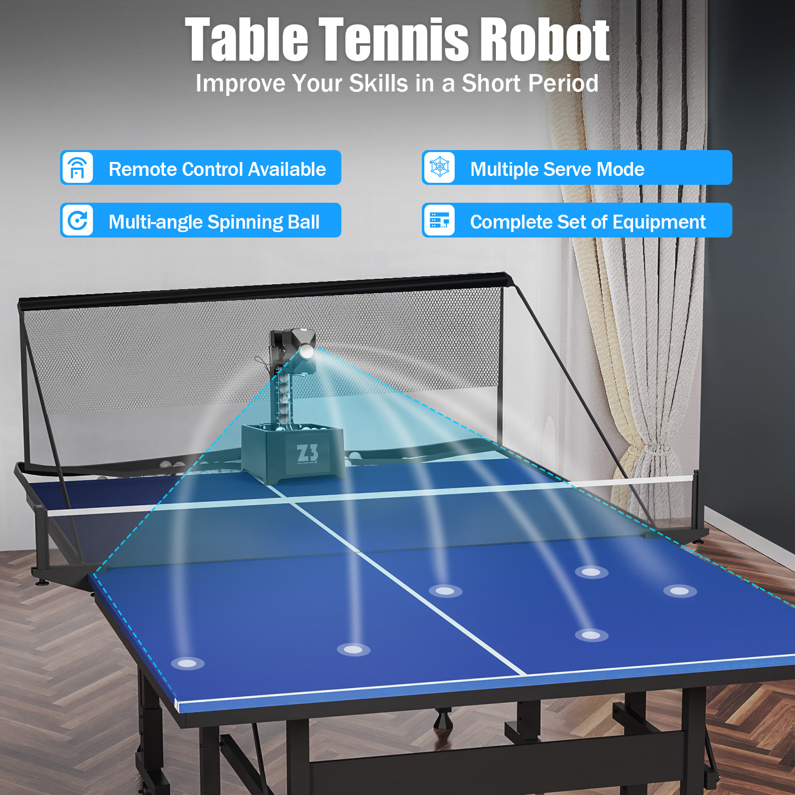 Table Tennis Robot with Net&10 – Table Tennis Player Bewertung und Preis