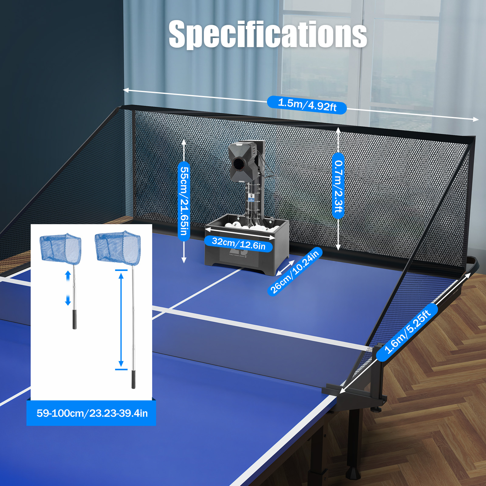 Table Tennis Robot with Net&10 – Table Tennis Player Bewertung und Preis